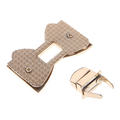 Bowknot Clasp Turn Locks Twist Lock DIY Leather Handbag Bag Hardware