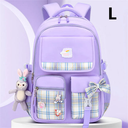 Bowknot School Bags For Teenage Girls Big Capacity Orthopedic Backpack Kids With Cartoon Pendant Schoolbags 2 Size Kid Satchel