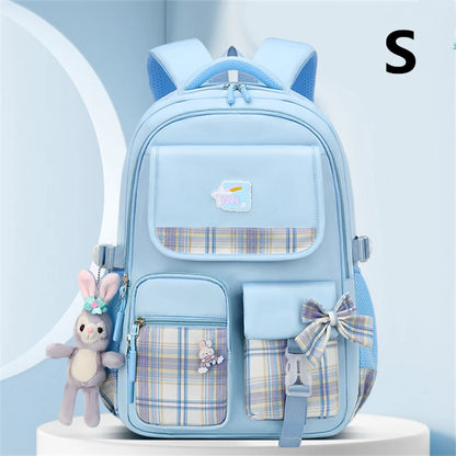Bowknot School Bags For Teenage Girls Big Capacity Orthopedic Backpack Kids With Cartoon Pendant Schoolbags 2 Size Kid Satchel