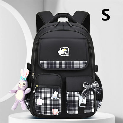 Bowknot School Bags For Teenage Girls Big Capacity Orthopedic Backpack Kids With Cartoon Pendant Schoolbags 2 Size Kid Satchel