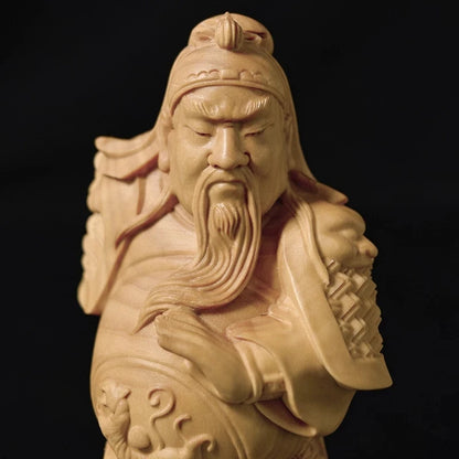 Boxwood 10cm Three Kingdoms Three Brothers Sculpture Figure Chinese Liubei Guanyu Zhangfei Solid Wood Statue Loyalty Home Decor