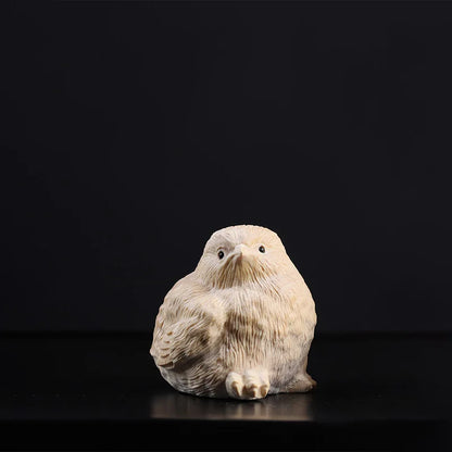 Boxwood 4.5cm Chick Sculpture Cute Chickens Wood Statue Lucky Home Decor