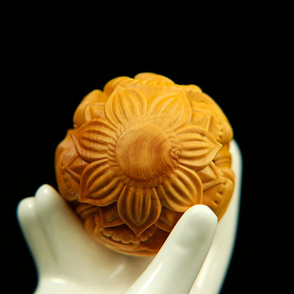 Boxwood 45mm Natural Solid Wood Balls Elephant Statue Animal Sculpture Collection Living Room Decoration  Home Decor