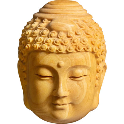 Boxwood 5cm Buddha and Demon Sculpture Pendant Wood Carving Sakyamuni Statue Feng Shui Car Hanging Buddha Home Decor