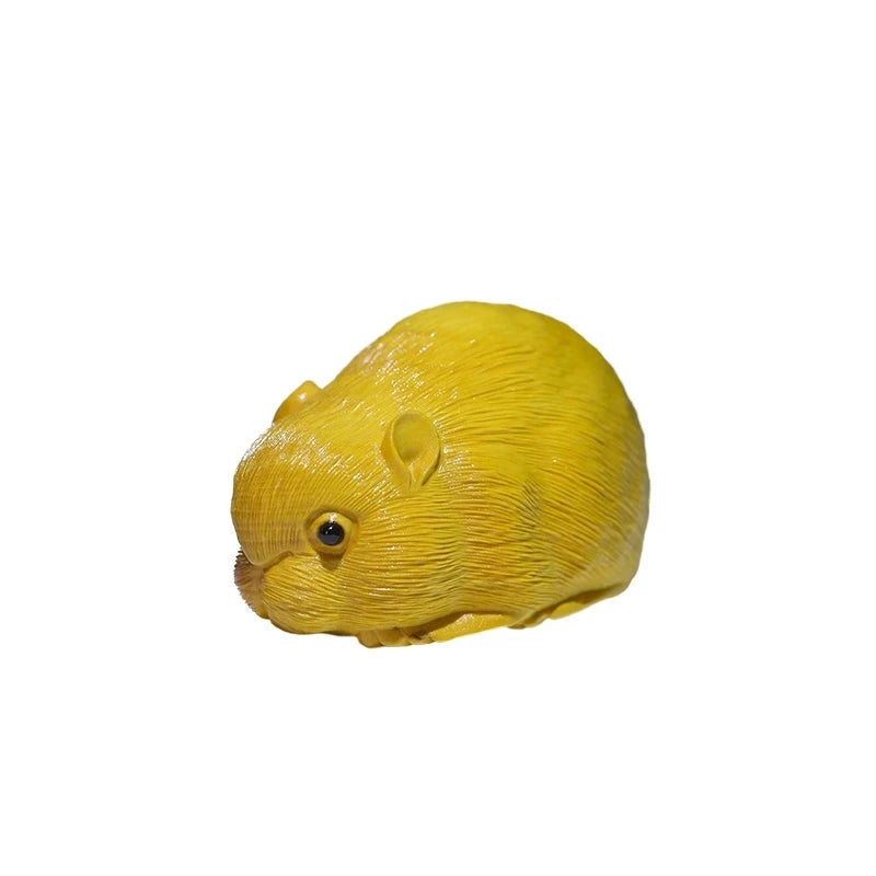 Boxwood 5cm Mouse Statue Pet Wooden Toy Hot Cute Hamster Chinese Zodiac Rat Wood Sculpture Crafts Birthday Gift Home Decore