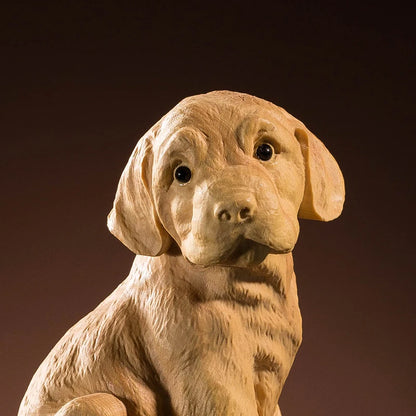 Boxwood 6 8 10 Cm Dog Sculpture Wood Animal Chinese Dog Statue Lucky Zodiac Home Decor