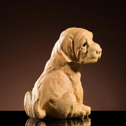 Boxwood 6 8 10 Cm Dog Sculpture Wood Animal Chinese Dog Statue Lucky Zodiac Home Decor