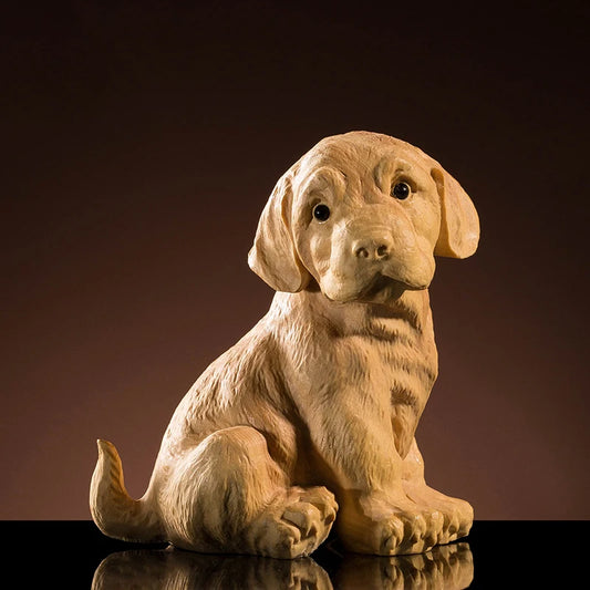 Boxwood 6 8 10 Cm Dog Sculpture Wood Animal Chinese Dog Statue Lucky Zodiac Home Decor