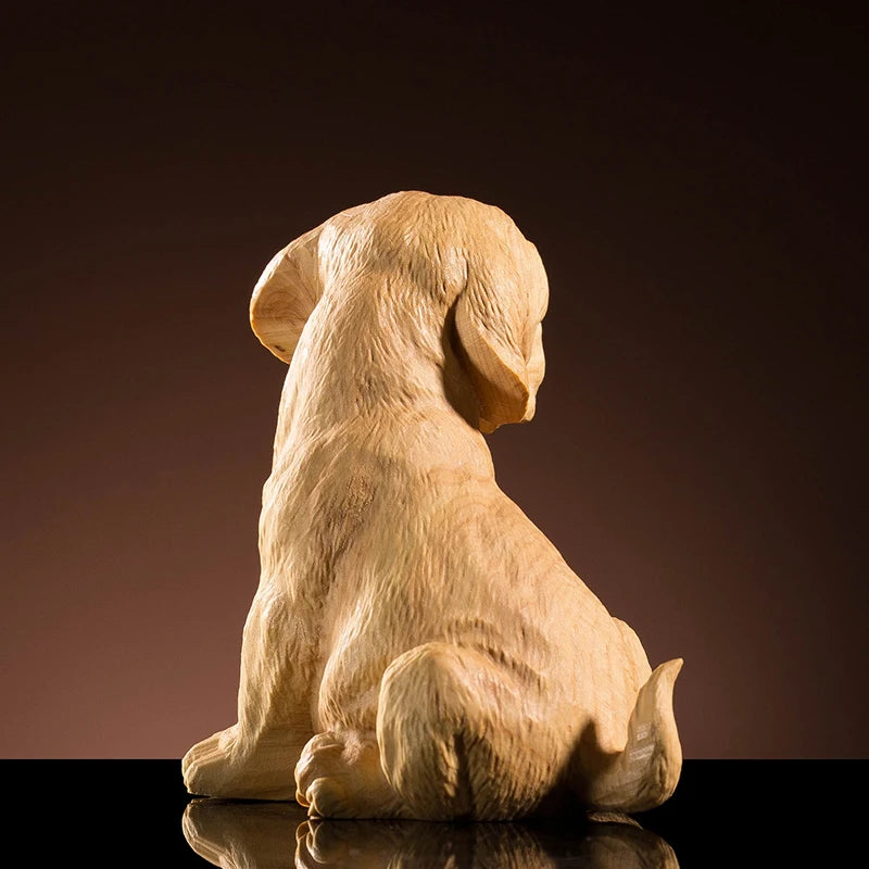 Boxwood 6 8 10 Cm Dog Sculpture Wood Animal Chinese Dog Statue Lucky Zodiac Home Decor