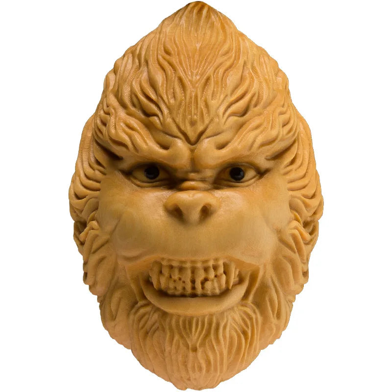 Boxwood 6CM Monkey King Sculpture Wood Carving Car Hanging Sun Wukong Statue Pendant Home Decor