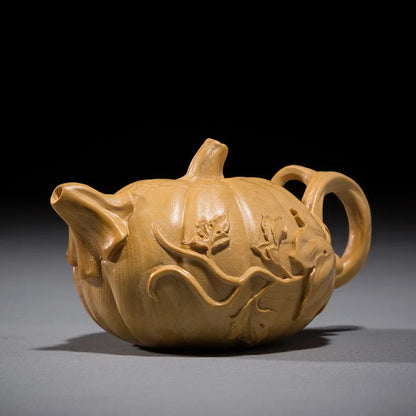 Boxwood 6cm 8cm Pumpkin Teapot Sculpture Lucky Collection Plant Statue Desktop Decoration Home Decor