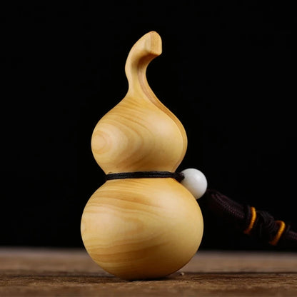 Boxwood 7cm Calabash Gourd Craft Decor Jewelry Gift Accessories Pendant Chinese Natural Wooden Home Decore