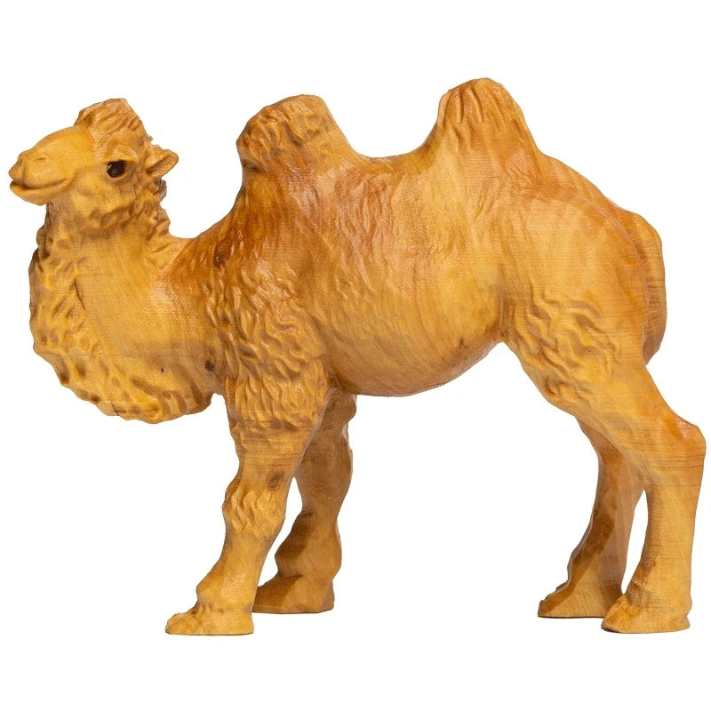 Boxwood 8CM Camel Sculpture Animal Wood Statue Desert Ship Collection Home Decor
