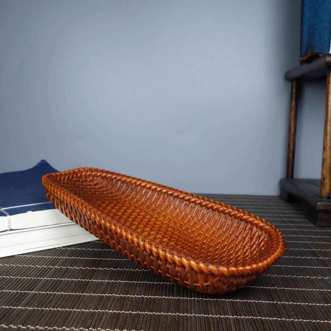 Boxwood Carving Dustpan Tea Shovel Chinese Kung Fu Tea