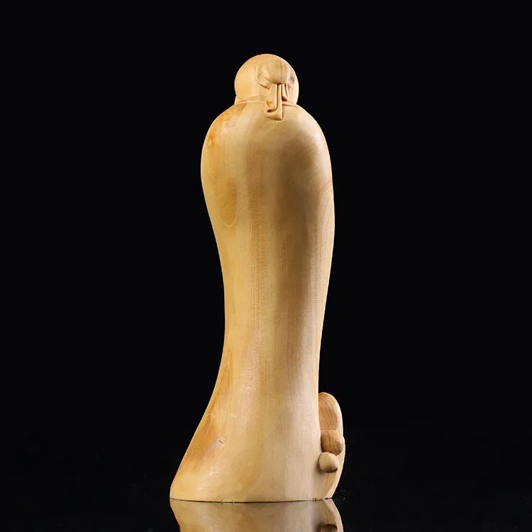 Boxwood Carvings Bags, Monks Maitreya Buddha Gift, Birthday Gift, Woodcarving, A015