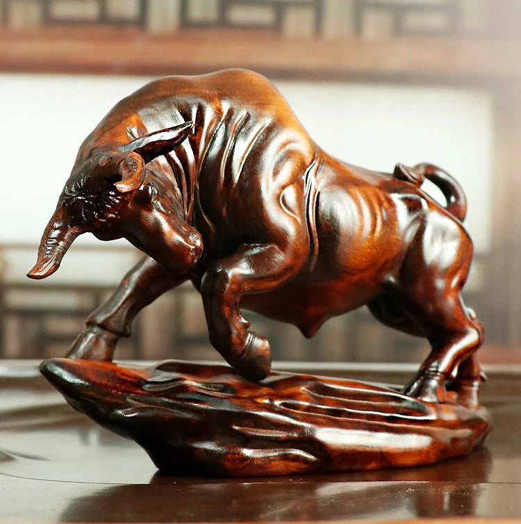 Boxwood Dragon-Tortoise, Feng Shui, Wealth Symbol, Wooden Miniature Desk Ornament