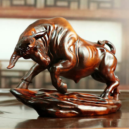 Boxwood Dragon-Tortoise, Feng Shui, Wealth Symbol, Wooden Miniature Desk Ornament