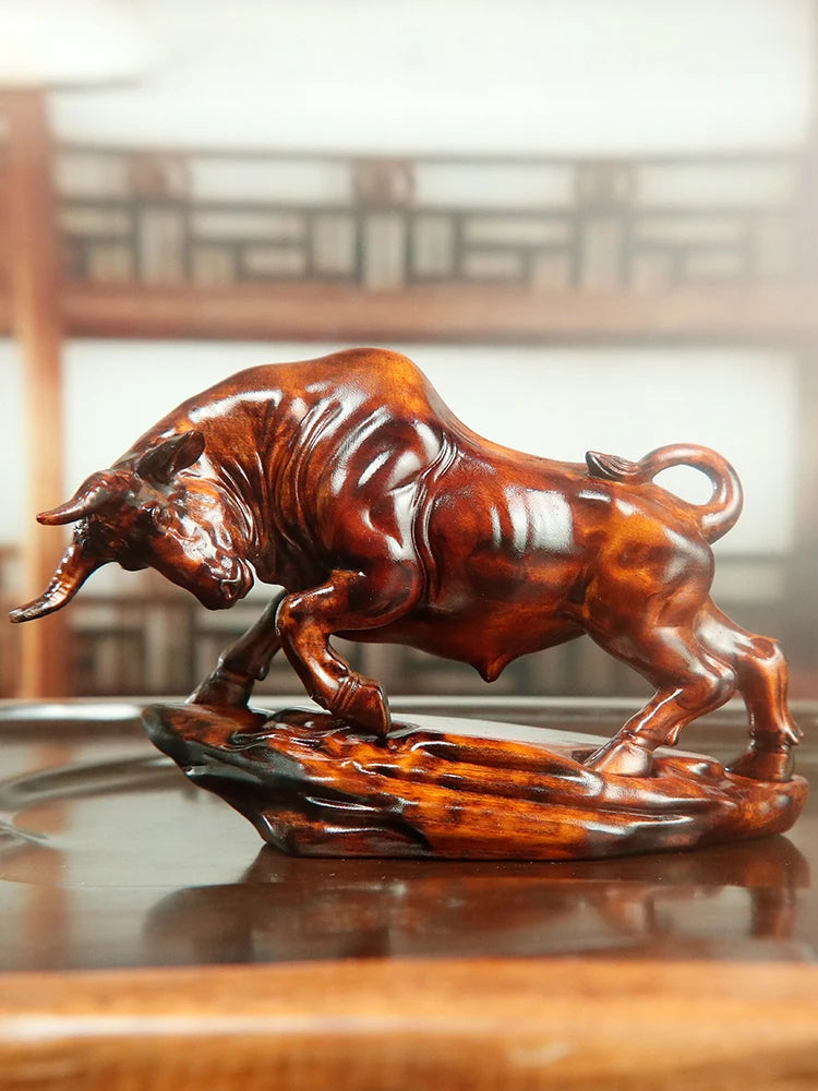 Boxwood Dragon-Tortoise, Feng Shui, Wealth Symbol, Wooden Miniature Desk Ornament