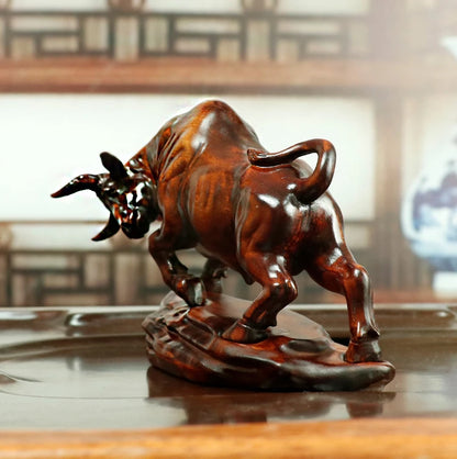 Boxwood Dragon-Tortoise, Feng Shui, Wealth Symbol, Wooden Miniature Desk Ornament