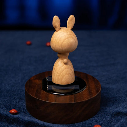 Boxwood Wood Statue Real Wood Real Wood Figure Statue Office Decoration Feng Shui Home Décor Collection cute Rabbit Decoration
