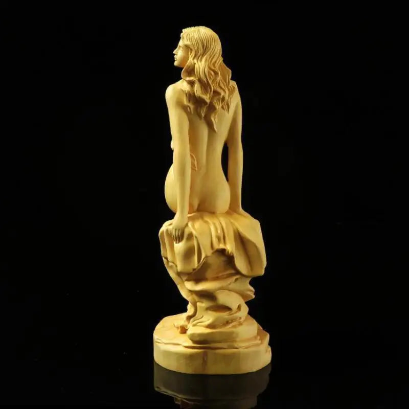 Boxwood Woodcarving Solid Wood Handle Pieces, Player Home Accessories, Beautiful Characters, Chinese Living Room Ornaments, Hand