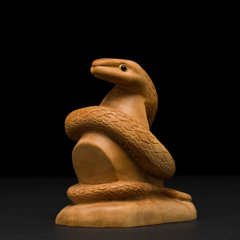 Boxwood wooden statues Rat Ox Tiger rabbit dragon snake horse sheep monkey chicken dog pig family decoration zodiac