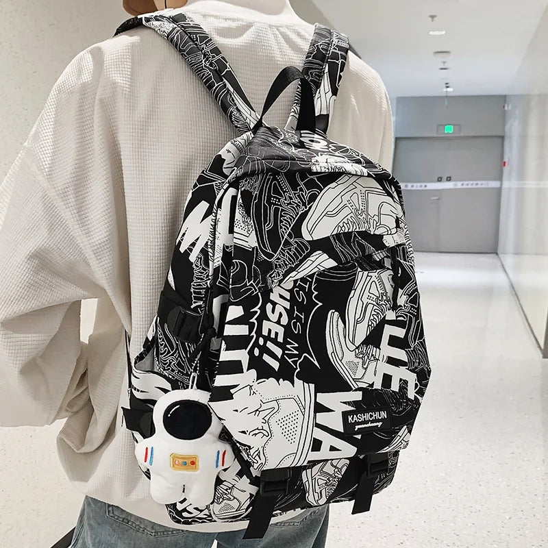 Boy Girl Travel Leisure Printing Waterproof School Bag Female Men Laptop Lady Camouflage College Backpack Fashion Women Book Bag