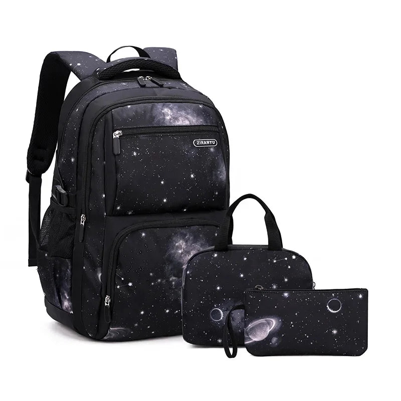 Boys Backpacks 3 Pieces Sets Bags Large Size Bag For Teenagers Children Knapsack Big Boy Backpack Middle School Students