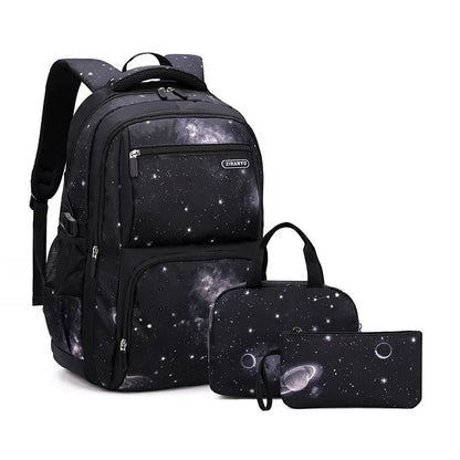 Boys Backpacks 3 Pieces Sets Bags Large Size Bag For Teenagers Children Knapsack Big Boy Backpack Middle School Students