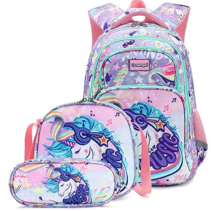 Boys Dinosaur Backpack Set with Lunch Box Pencil Case Girl School Bag for Kids Elementary Preschool Cartoon Schoolbag