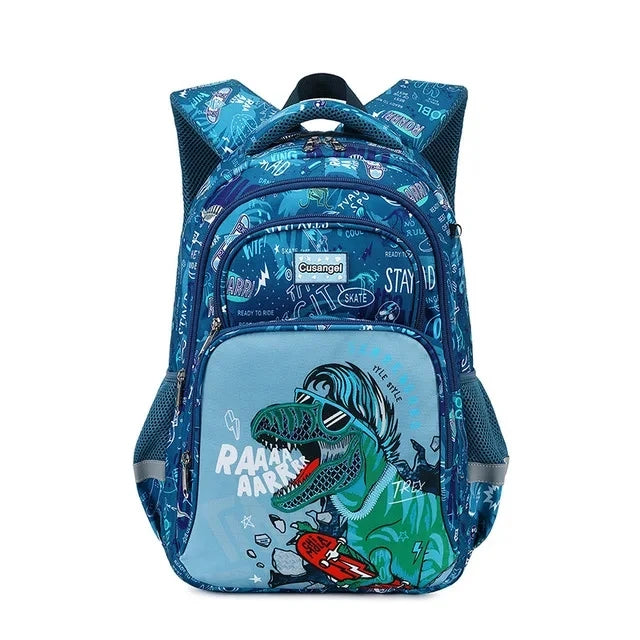 Boys Dinosaur Backpack Set with Lunch Box Pencil Case Girl School Bag for Kids Elementary Preschool Cartoon Schoolbag
