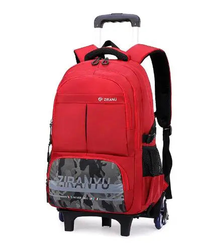 Boys Rolling Backpacks for Kids School Large Capacity Wheeled Bookbags Elementary School Bags Back Packs with 2 Wheels 6 Wheels