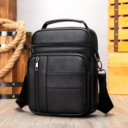 Brand 100% Cowhide Men Handbags Multi-function Man's Crossbody Shoulder Genuine Leather Casual Messenger Bag For Man Travel