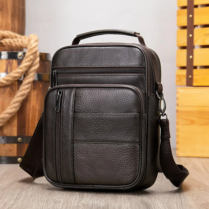 Brand 100% Cowhide Men Handbags Multi-function Man's Crossbody Shoulder Genuine Leather Casual Messenger Bag For Man Travel