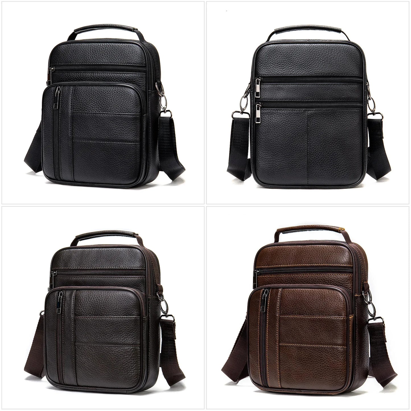 Brand 100% Cowhide Men Handbags Multi-function Man's Crossbody Shoulder Genuine Leather Casual Messenger Bag For Man Travel