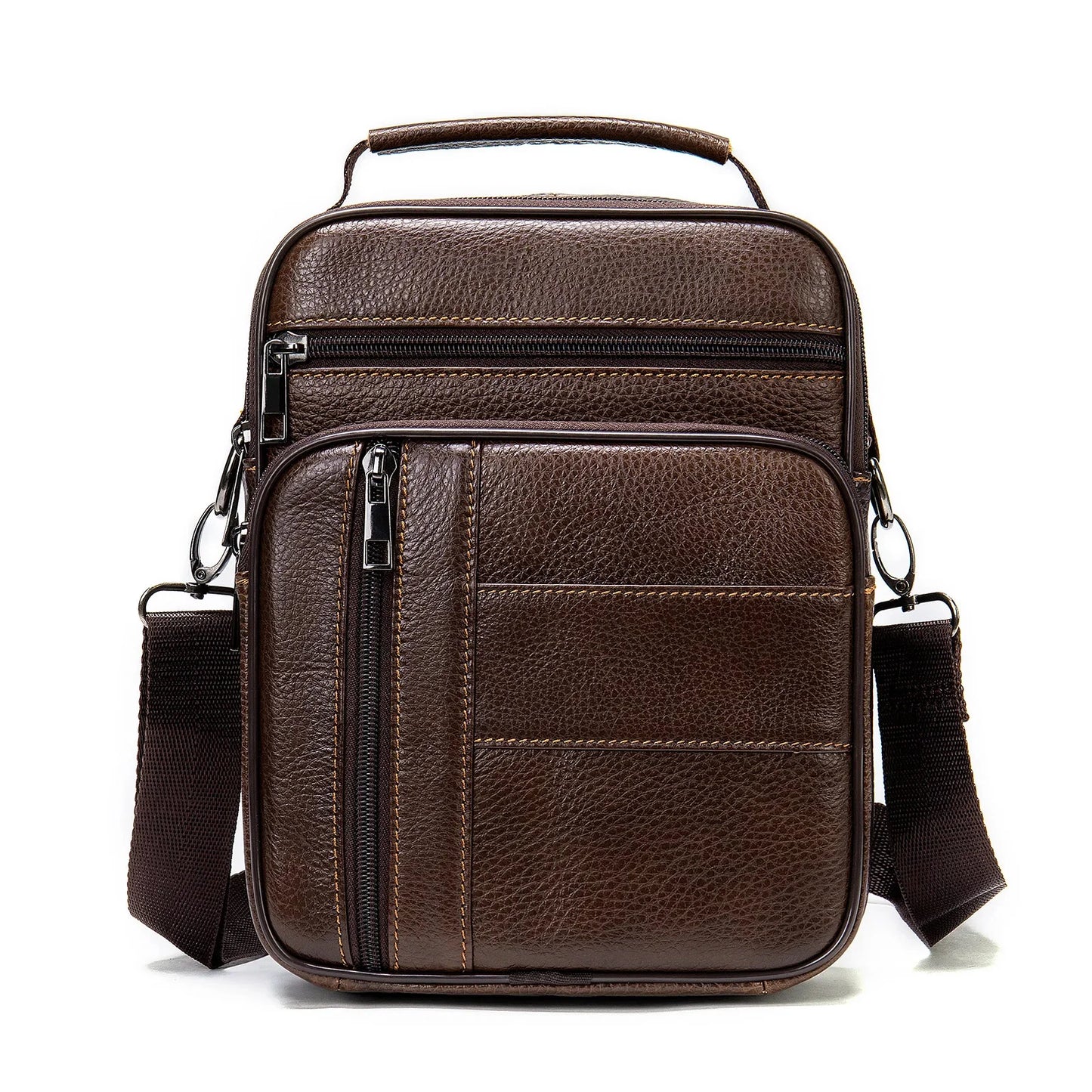 Brand 100% Cowhide Men Handbags Multi-function Man's Crossbody Shoulder Genuine Leather Casual Messenger Bag For Man Travel