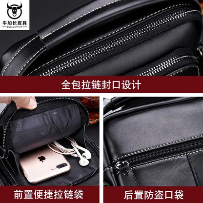 Brand Cowhide Men Handbags Multi-function Man's Crossbody shoulder Genuine Leather Messenger Bag For Man Travel