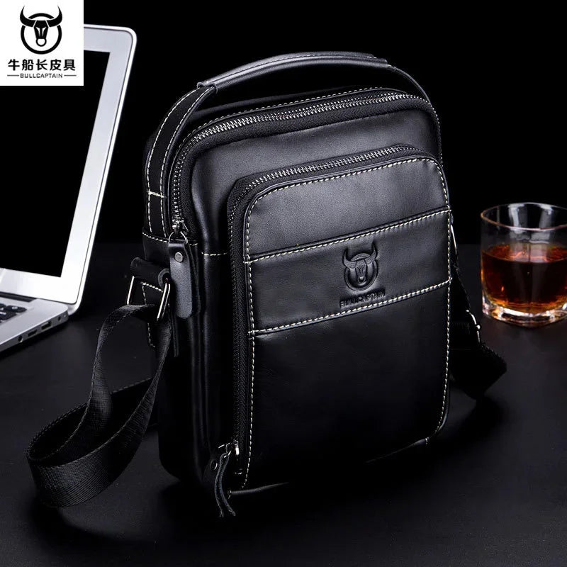 Brand Cowhide Men Handbags Multi-function Man's Crossbody shoulder Genuine Leather Messenger Bag For Man Travel