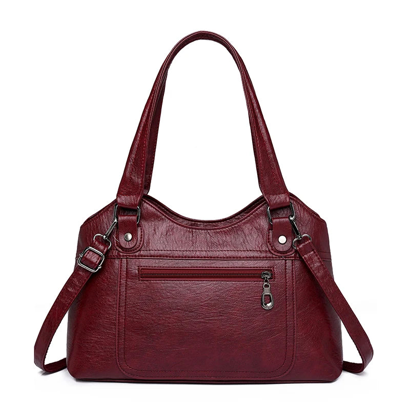 Brand Fashion Solid Color Casual Women Shoulder Bags Handbag High Quality PU Leather Female Big Tote Bag Ladies Hand Bags Sac