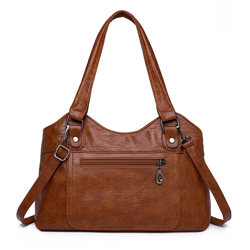 Brand Fashion Solid Color Casual Women Shoulder Bags Handbag High Quality PU Leather Female Big Tote Bag Ladies Hand Bags Sac