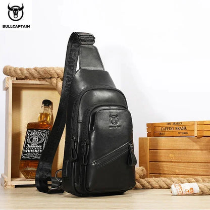 Brand Hands fashion Chest Bag 100% Genuine Leather shoulder husband high-capacity Men's designer bag