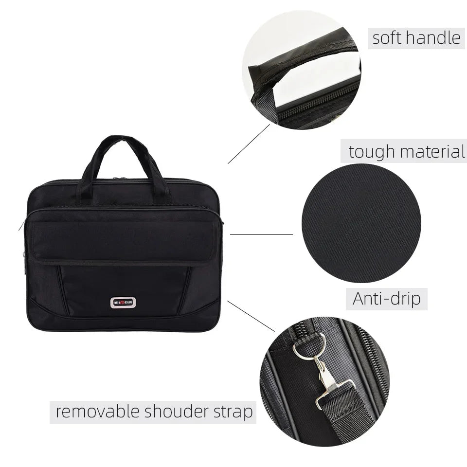 Brand High Quality Waterproof Nylon Shoulder laptop computer bag Men's Briefcase Messenger Bag