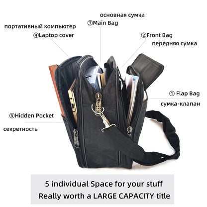 Brand High Quality Waterproof Nylon Shoulder laptop computer bag Men's Briefcase Messenger Bag