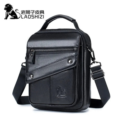 Brand Luxury Men's Genuine Leather Shoulder Fashion Retro Cowhide Crossbody Bag High-capacity Business Casual Handbag