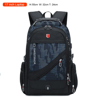 Brand Men's Backpack Anti-theft Waterproof 17inch Laptop Backpacks USB Charging Business Travel Backpack School Bag Male Mochila