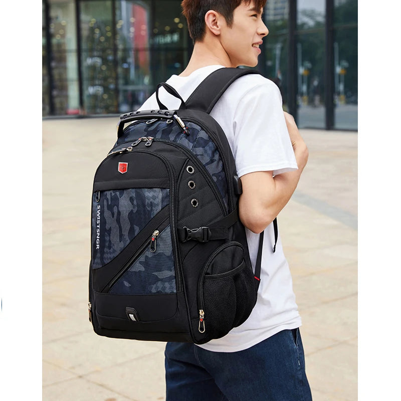 Brand Men's Backpack Anti-theft Waterproof 17inch Laptop Backpacks USB Charging Business Travel Backpack School Bag Male Mochila
