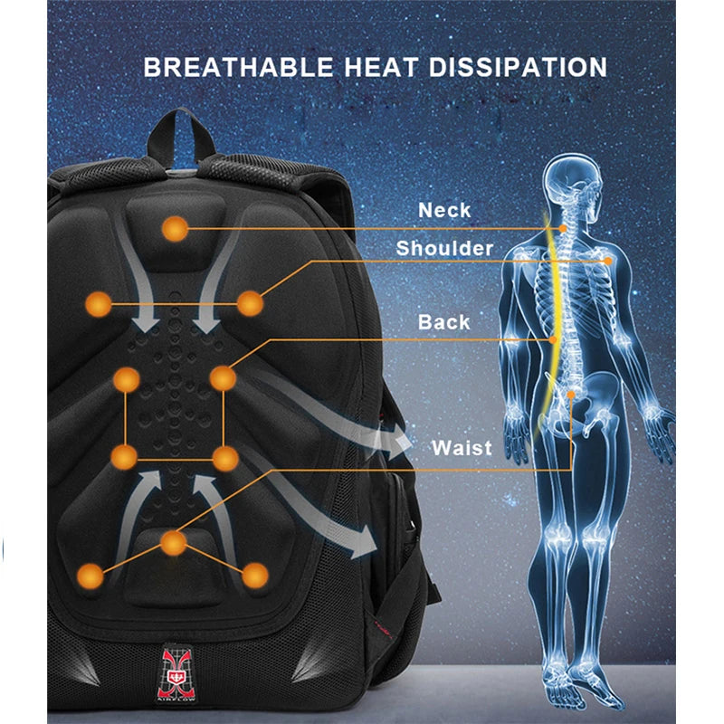 Brand Men's Backpack Anti-theft Waterproof 17inch Laptop Backpacks USB Charging Business Travel Backpack School Bag Male Mochila
