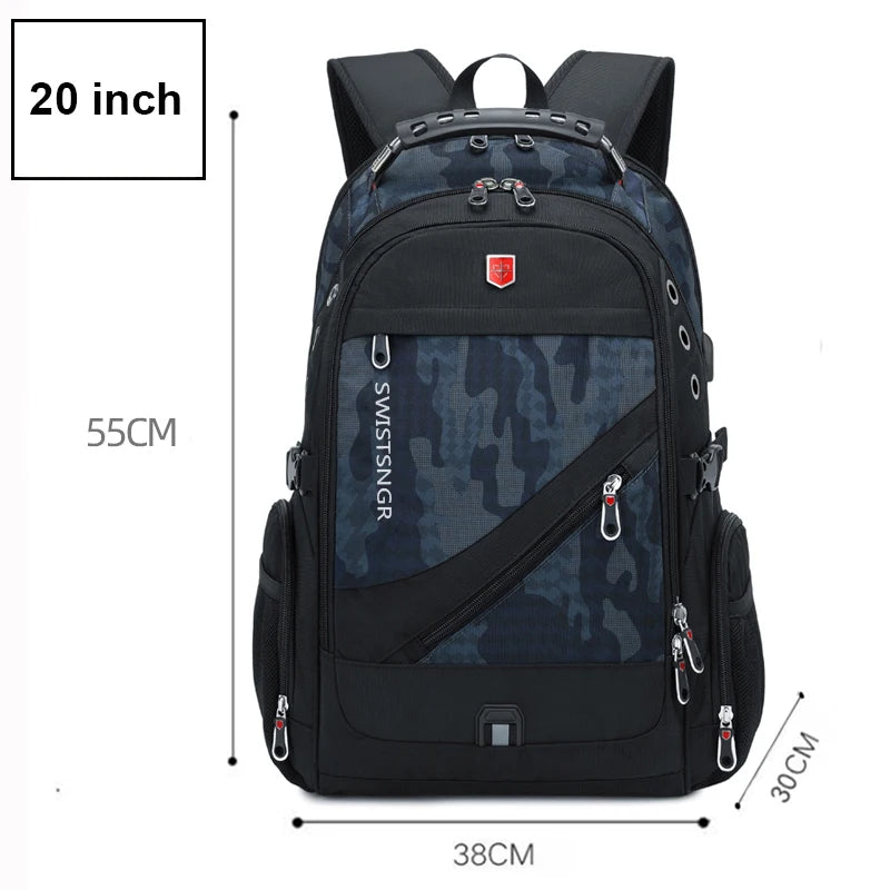 Brand Men's Backpack Anti-theft Waterproof 17inch Laptop Backpacks USB Charging Business Travel Backpack School Bag Male Mochila