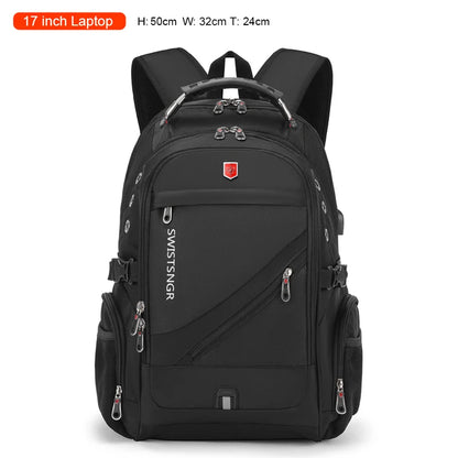 Brand Men's Backpack Anti-theft Waterproof 17inch Laptop Backpacks USB Charging Business Travel Backpack School Bag Male Mochila