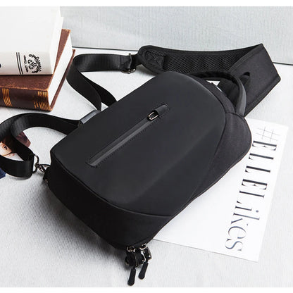 Brand New Men's Messenger Bag Business Shoulder Bags Sling Bag Messenger Mini USB Charging Chest bags for 9.7 inch ipad